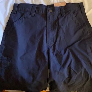 Cargartt Loose Original Fit Canvas Work Short, 34Wx10L, Navy Blue